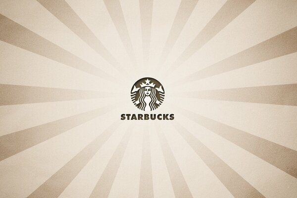 Emblème de Starbucks sur fond beige