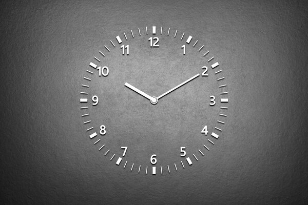 Cadran de l horloge sur fond gris