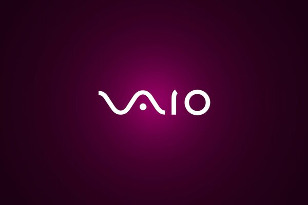 Inscription vaio sur fond lilas