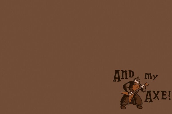 Gnome Gimli avec la guitare le Seigneur des anneaux