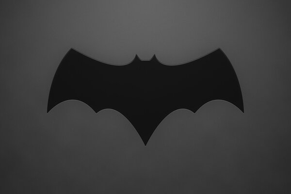 Emblème de chauve-souris noir