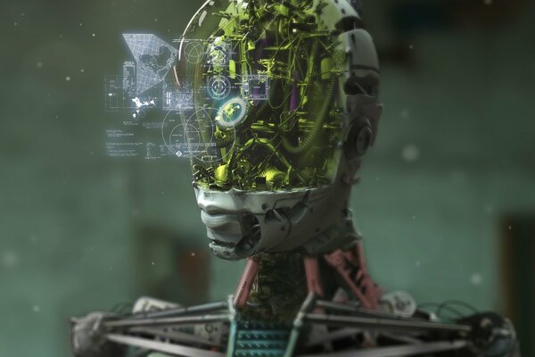 La tête du robot, il est sans visage déjà tous capable de préparer des repas à des tâches ménagères