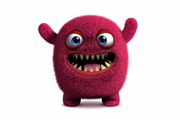 Monstre 3D pelucheux mignon