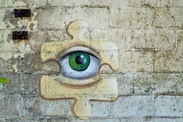 Beau fond qui représente l œil sur le mur