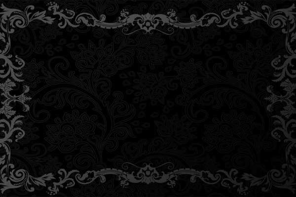 Motif Vintage sur fond noir