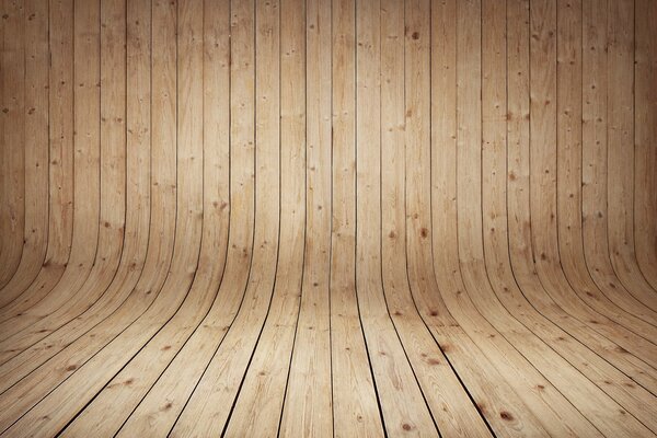 Planches de bois légères courbes