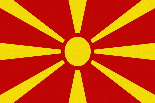 Image du soleil sur fond rouge