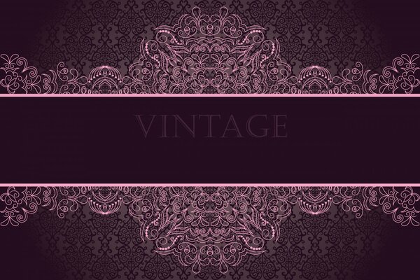 Ornement rose Vintage sur fond sombre