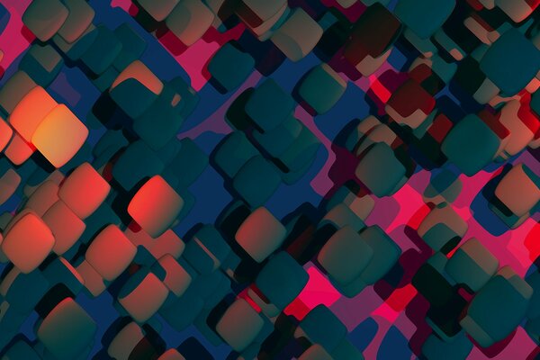 Trois D image dans des couleurs vives