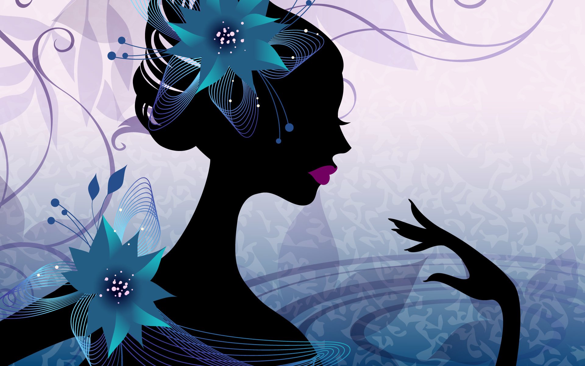 art numérique silhouette style