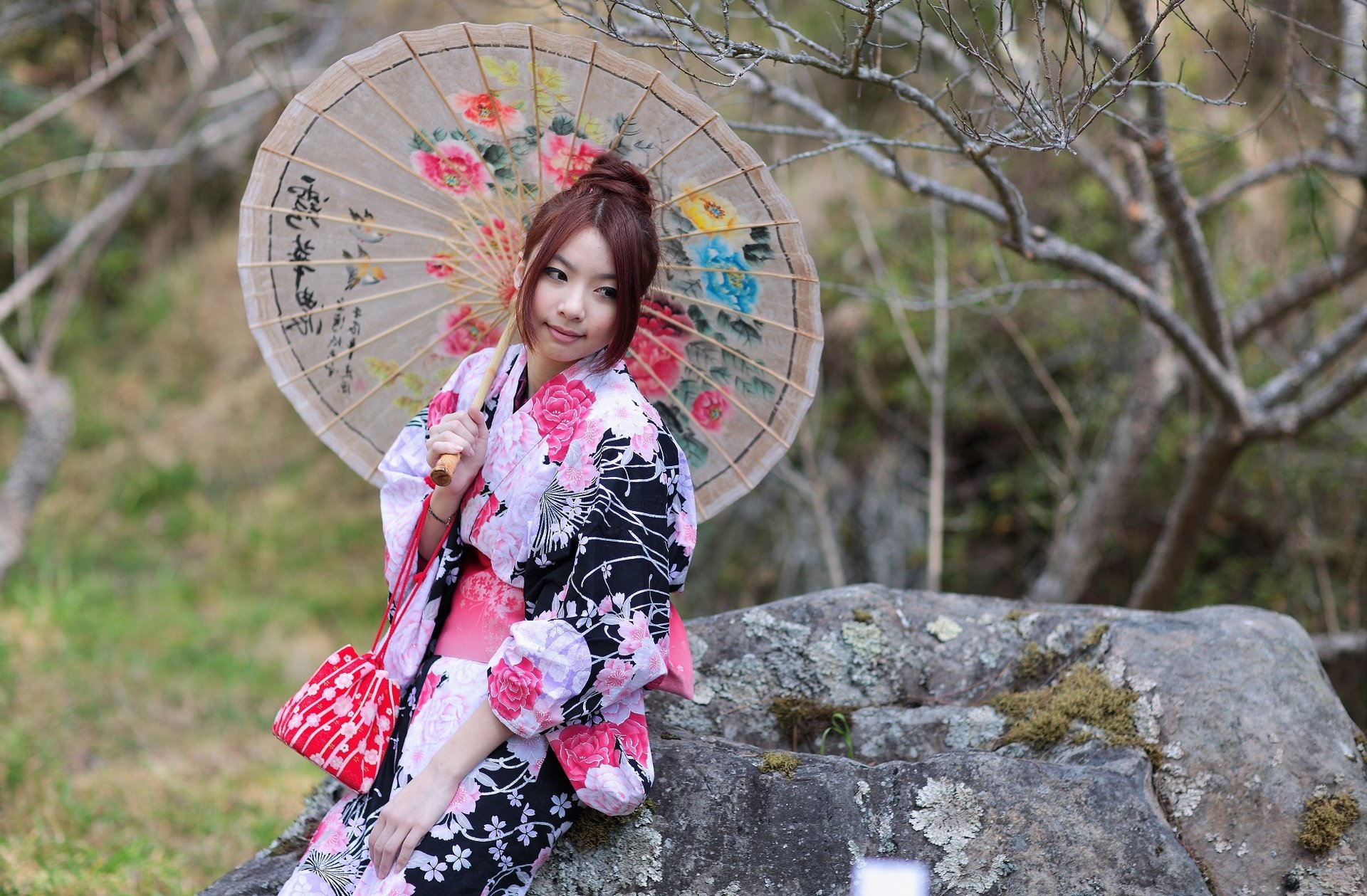 fille asiatique tenue parapluie style fille asiatique équipement