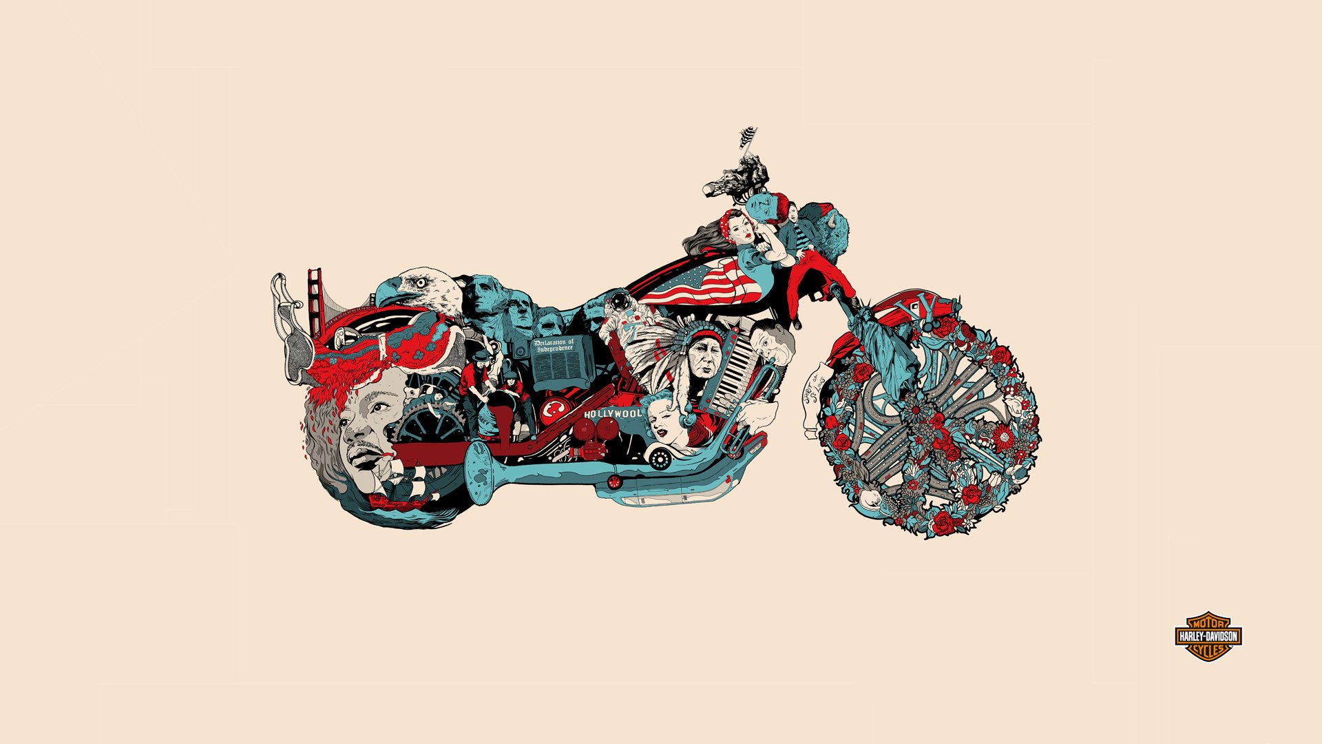 harley davidson histoire moto vélo fond
