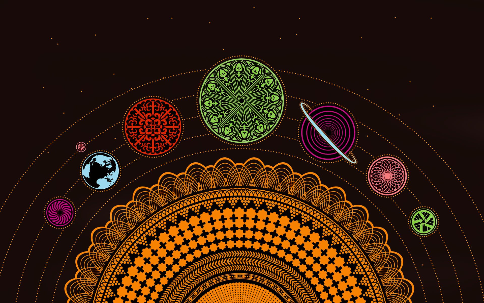 zune originaux couleurs dessin papier peint système solaire