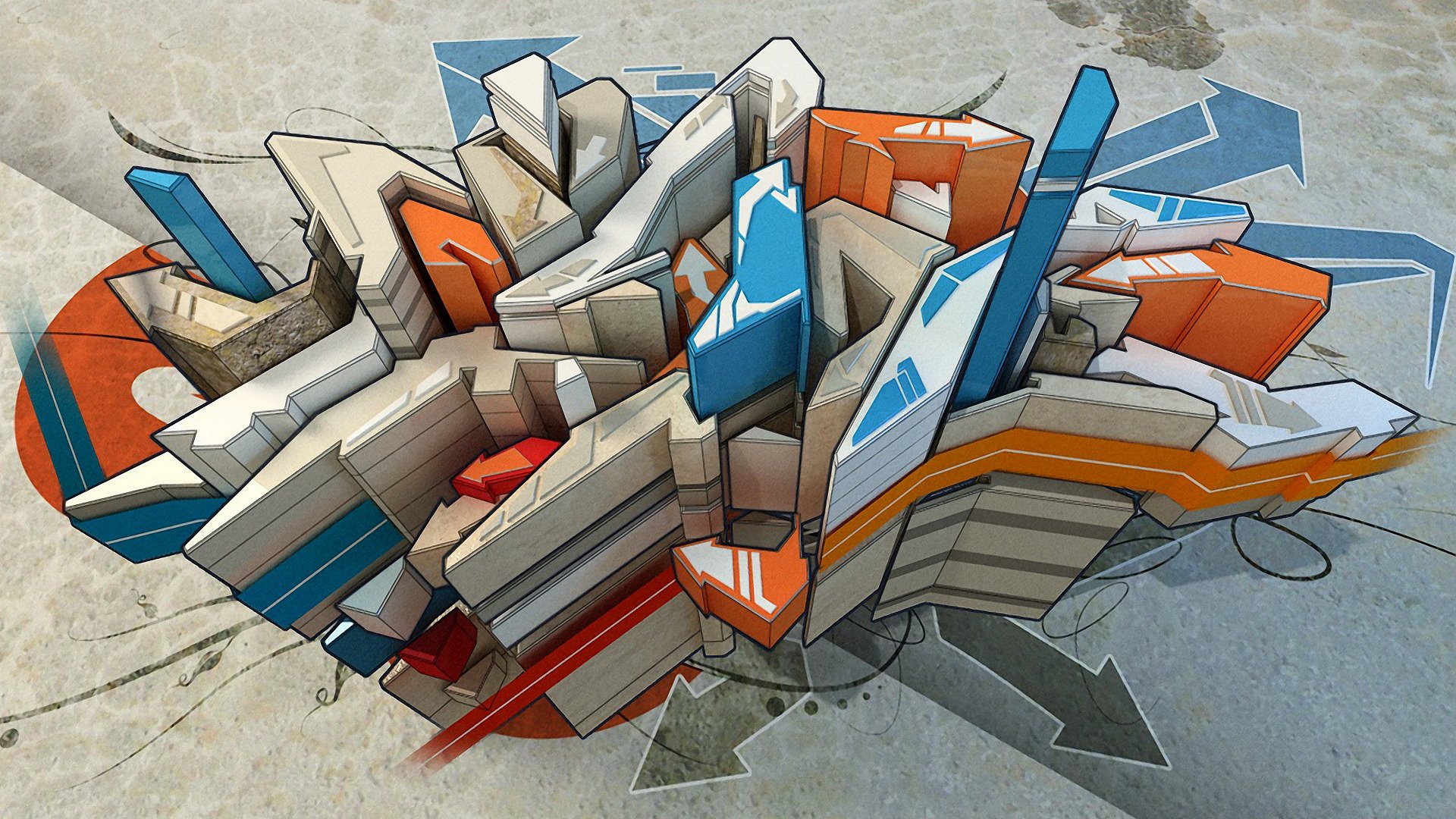 graffiti style motifs