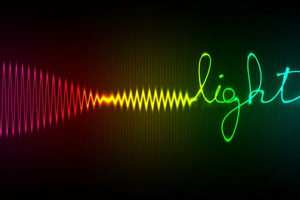 Ligne multicolore en zigzag, passant à l inscription light