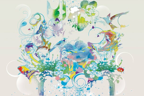 Lumière douce avec des divorces verts bouquet sur windows 7