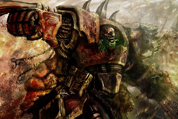 Image de fenozi d un puissant guerrier en armure