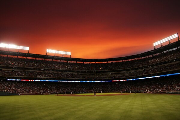 Stade de baseball au Texas, États-Unis
