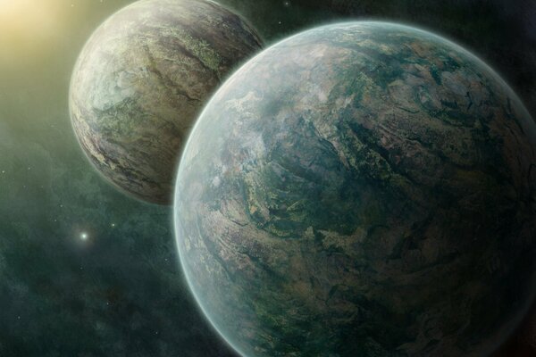 Deux paires de planètes dans un vaste espace