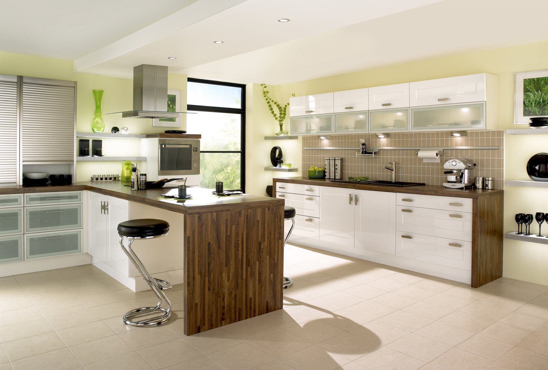 intérieur style design maison villa cuisine conception de cuisine blanche