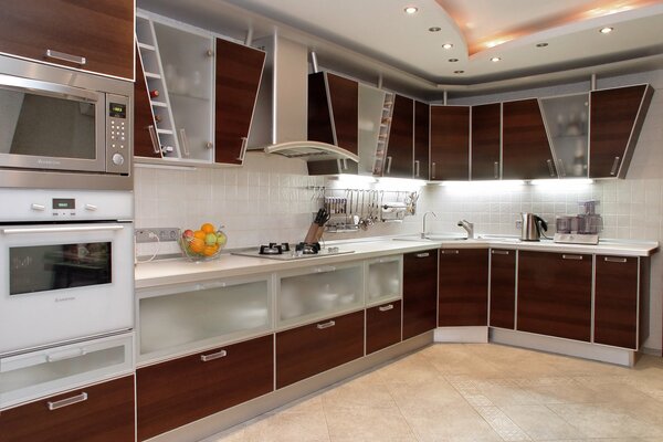 Ensemble de cuisine design moderne