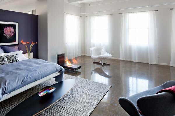 Intérieur de chambre dans une grande maison
