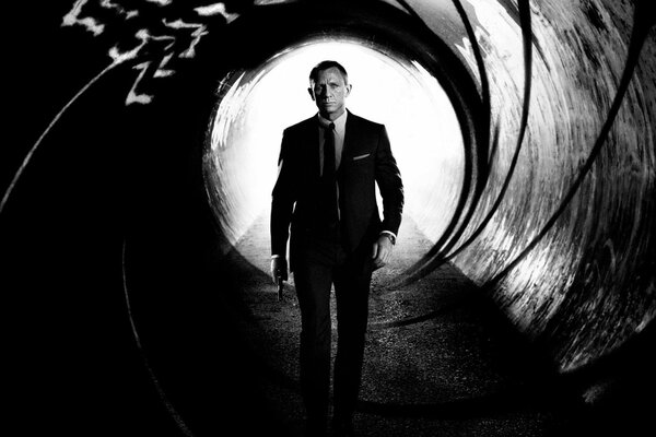 James Bond Daniel Craig noir et blanc photo