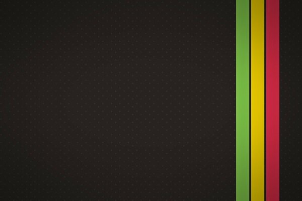 Tini rayures verticales vert, jaune, rouge sur fond sombre