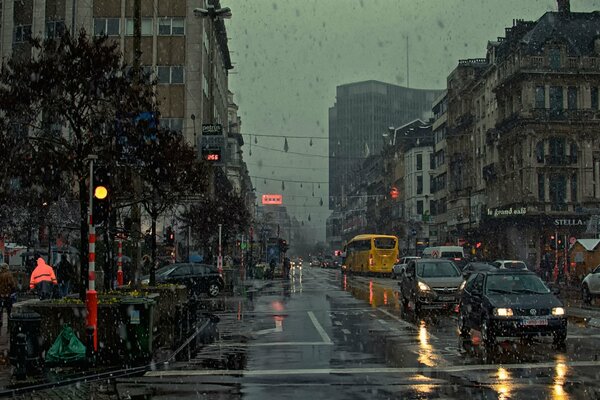 En Belgique, les rues enneigées sont très différentes