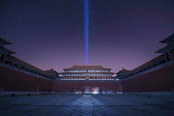 Chine Pékin ciel violet étoilé au complexe du palais
