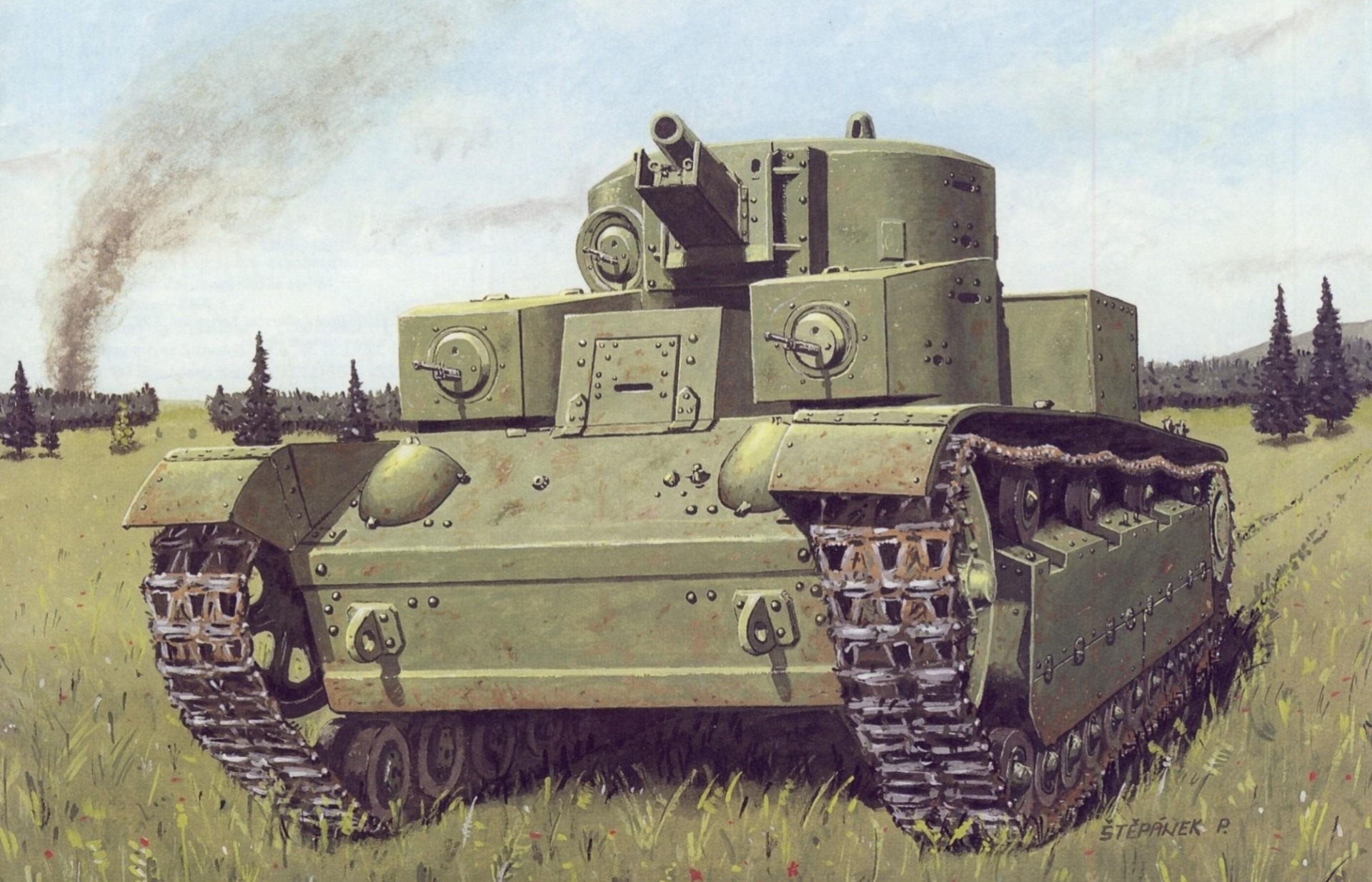 art réservoir empreinte dessin champ t-28 moyen soviétique