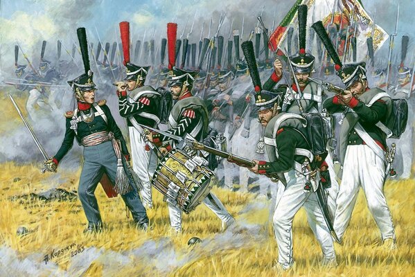 Peinture de l infanterie russe dans l antiquité