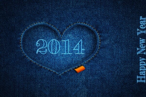 Jeans lettrage 2014 festive