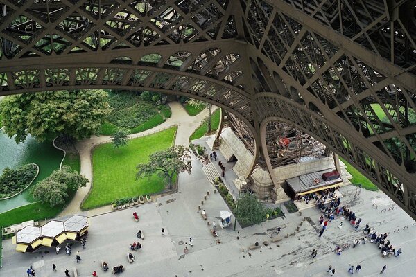 Paris, France, tour Eiffel, parc