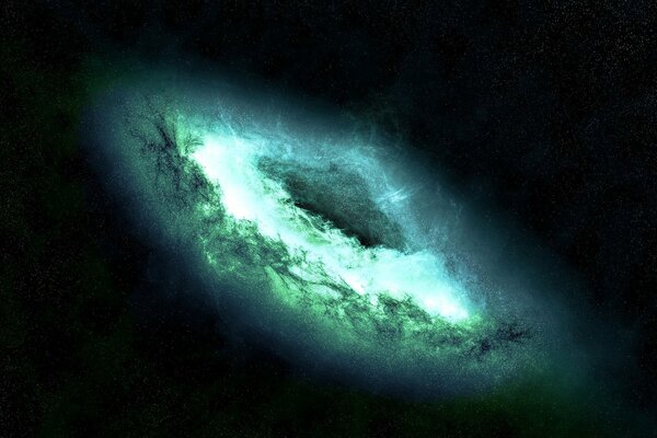 Galaxie étoilée bleue mystique