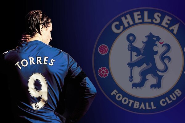Joueur de football Torres commando Chelsea