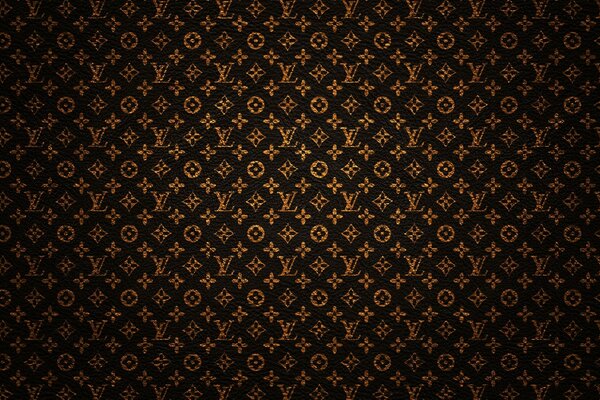 Sac de luxe. Ornement d or sur fond brun