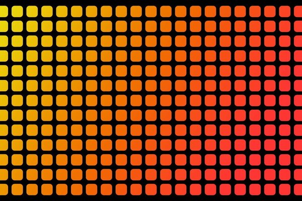 Carrés de grille noire sur fond orange