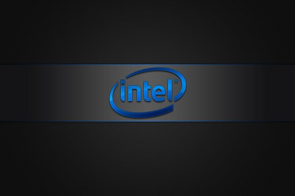 Emblème Intel sur fond noir