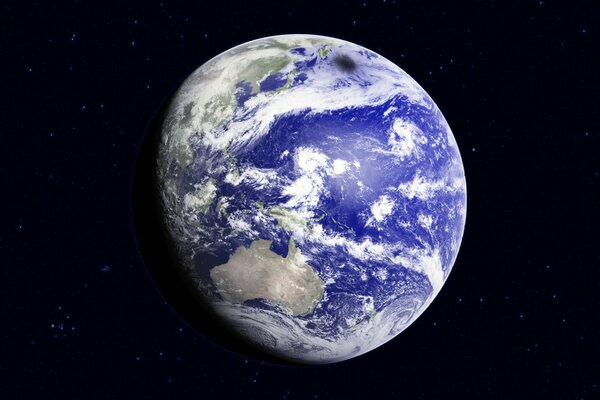 Planète Terre dans l espace avec des étoiles