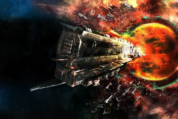 Voyage sur un vaisseau spatial, à travers l univers