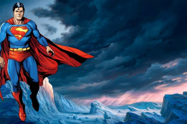 Superman survole l Antarctique dans l espace