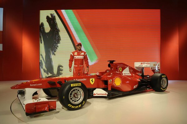 Pilote de formule 1 Felipe Massa et Ferrari