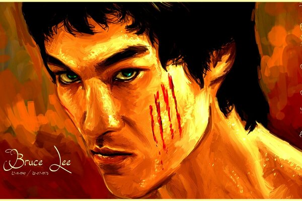 Le regard enflammé de Bruce Lee