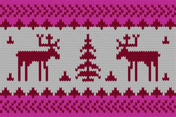 Imprimé d hiver pour pull ou chaussettes avec des cerfs