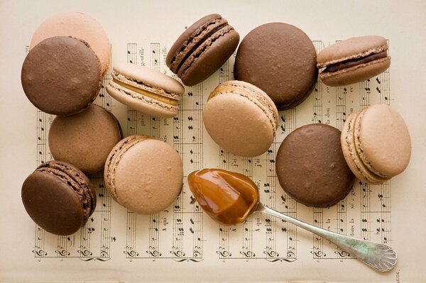 Biscuits au caramel de différents types