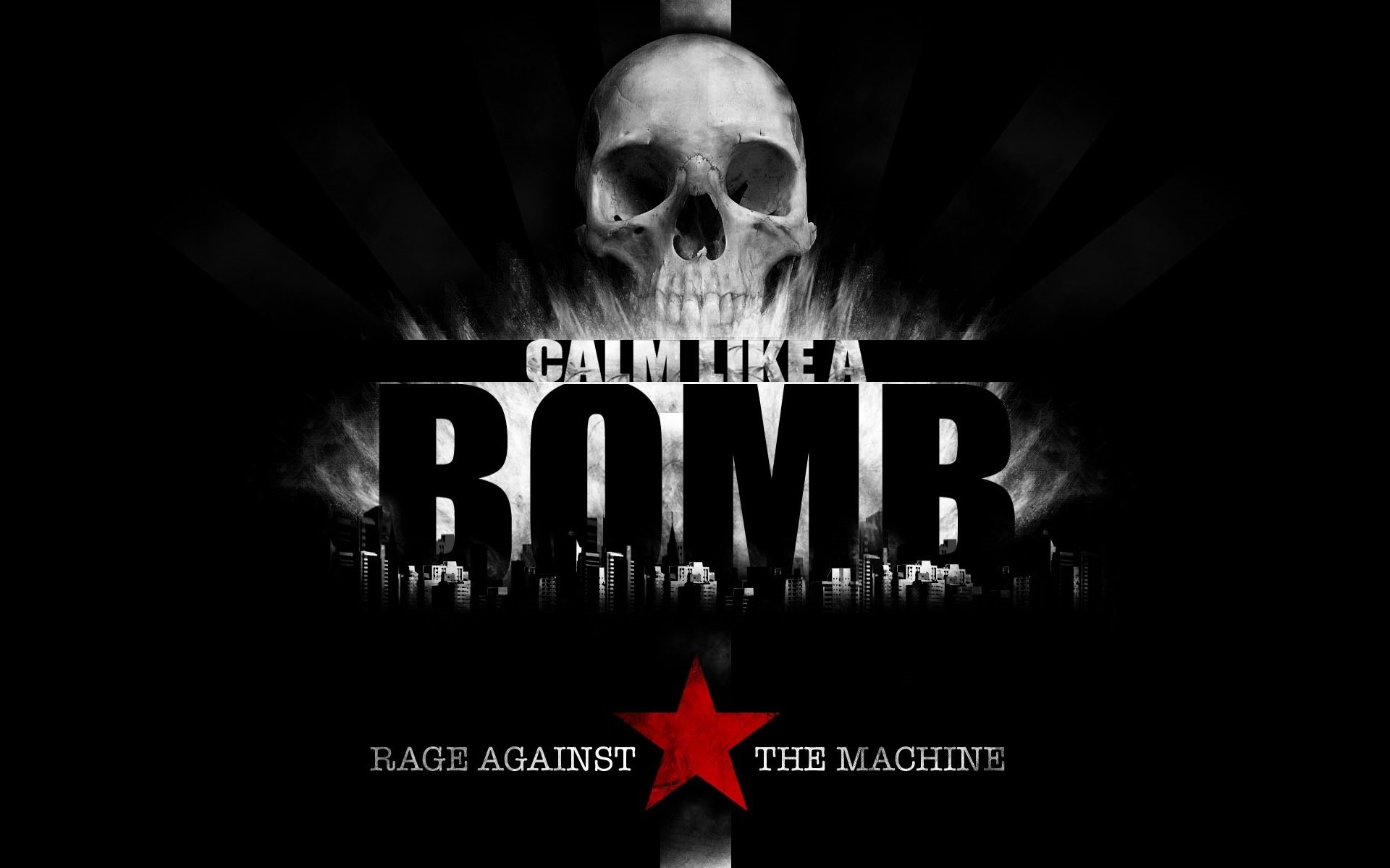 musique rage against the machine calme comme une bombe crâne étoile rapcore rap metal funk metal métal alternatif
