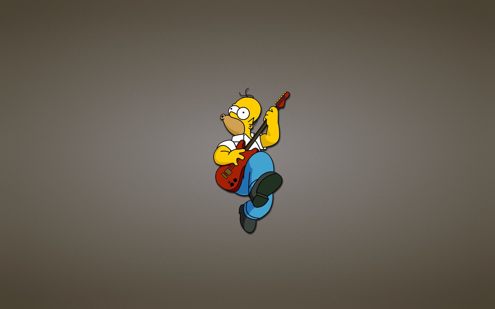 les simpson guitare rouge homer gaieté homer simpson