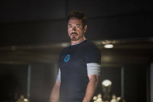 Robert Downey Jr. sur le tournage de Iron Man