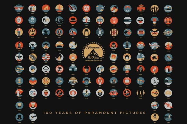 Fond d écran avec l emblème de Paramount picchers. Couvertures de films